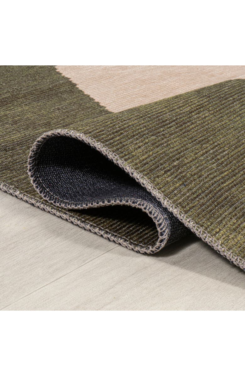 JONATHAN Y Cirkel Minimalist Geometric Dot Machine-Washable Area Rug, Alternate, color, Green/Cream