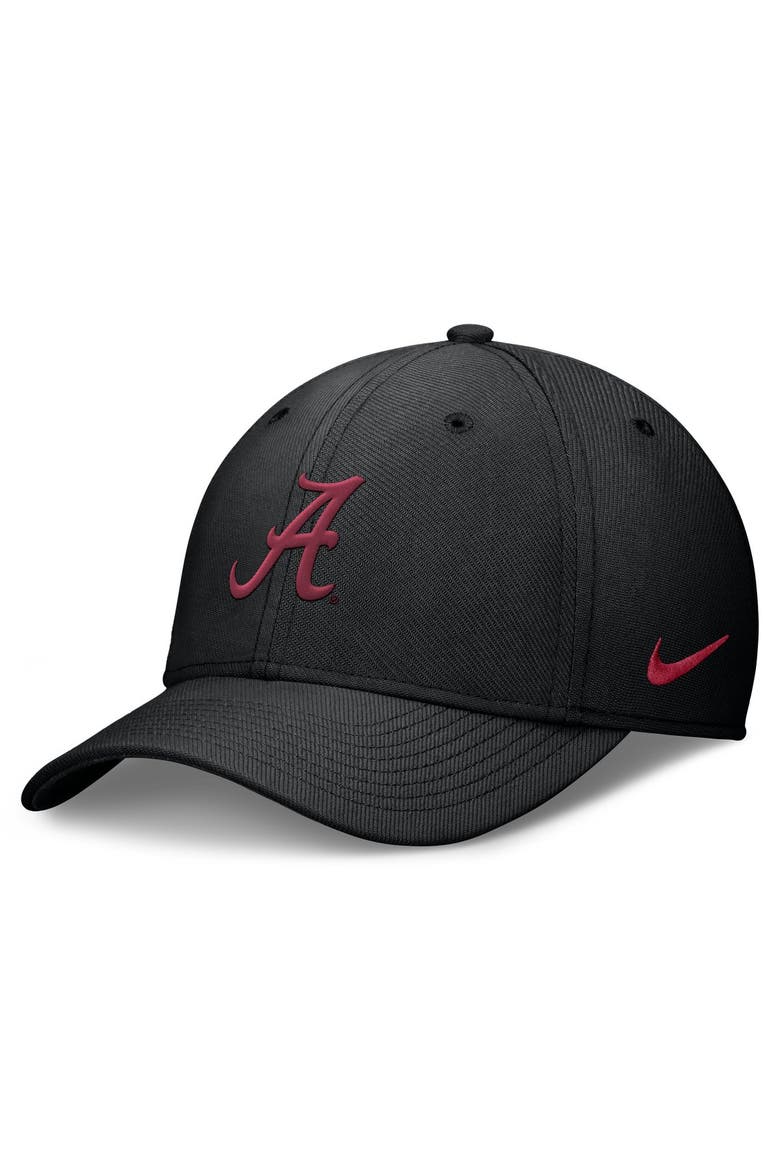 Men's Nike Black Alabama Crimson Tide Rise SwooshFlex Dri-FIT Hat, Main, color, Black