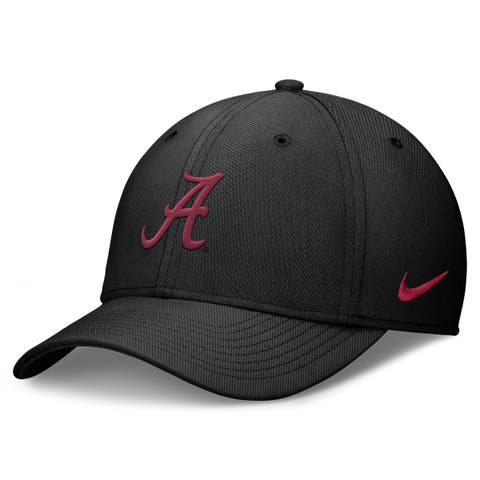 Men's Nike Black Alabama Crimson Tide Rise SwooshFlex Dri-FIT Hat