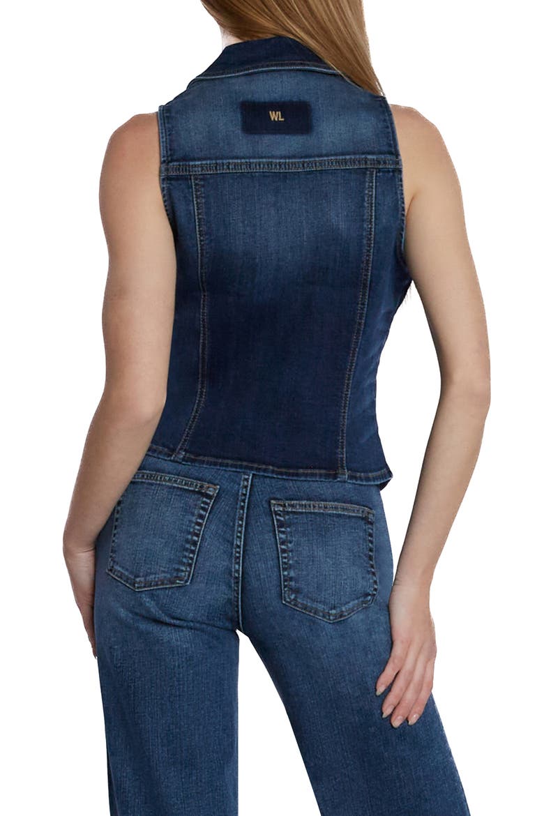 Willa Denim Waistcoat, Alternate, color, INDIGO