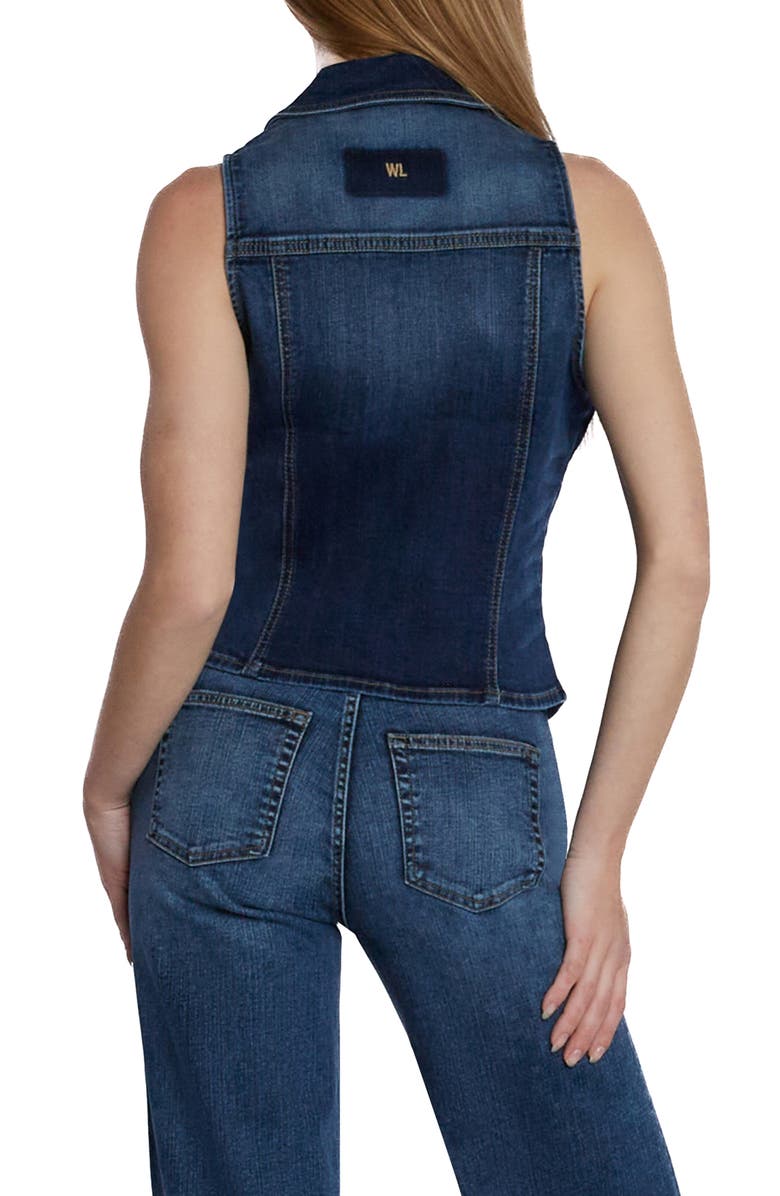Wash Lab Denim Willa Denim Waistcoat, Alternate, color, Indigo