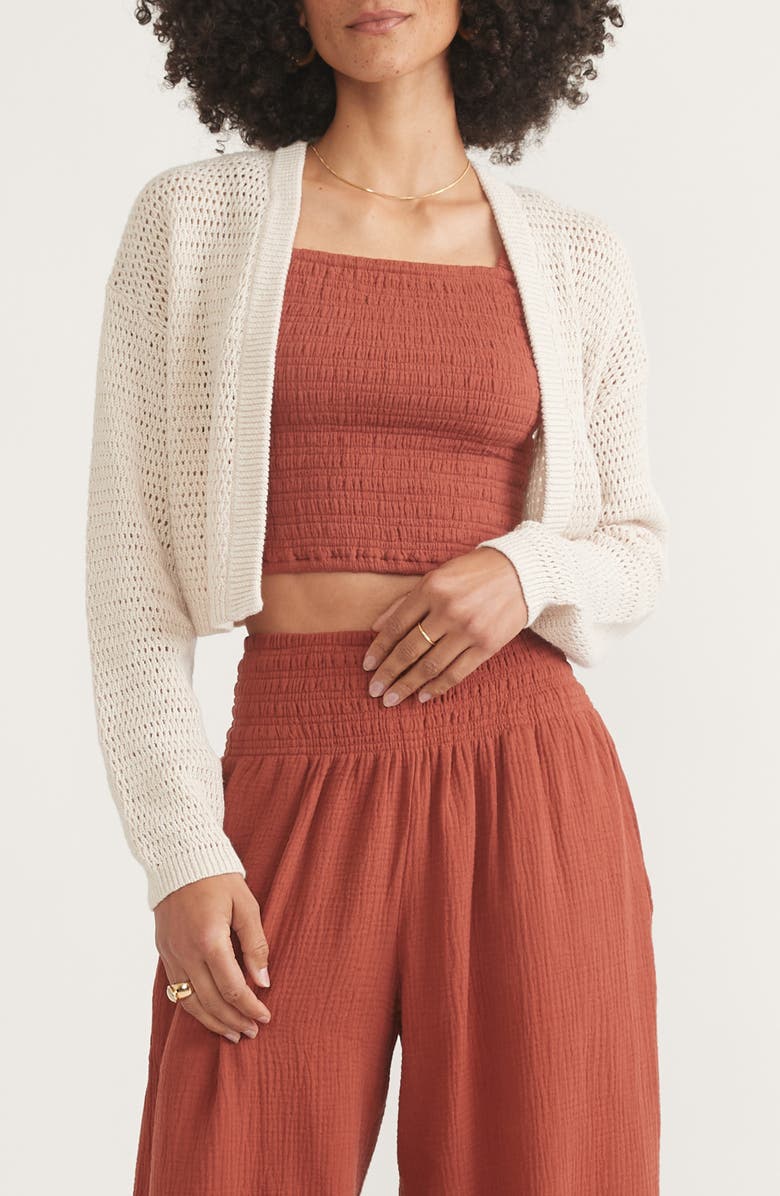 Marine Layer Anacapa Open Stitch Open Front Cardigan, Main, color, 