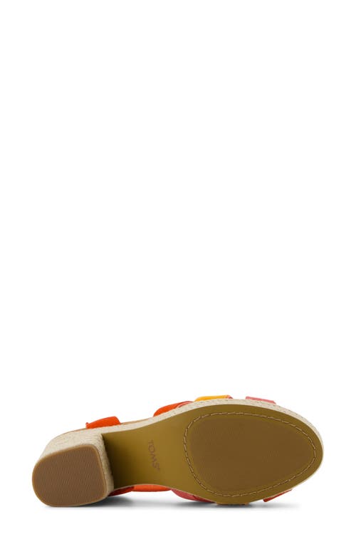 Shop Toms Majorca Ankle Strap Platform Sandal In Red