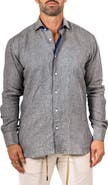 Maceoo Eins Marthy Contemporary Fit Linen Button-Up Shirt