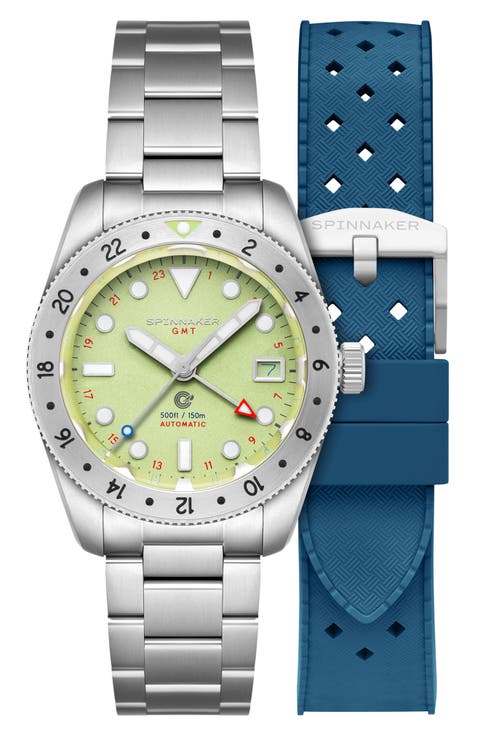 Croft GMT Automatic Bracelet & Rubber Strap Watch, 39mm