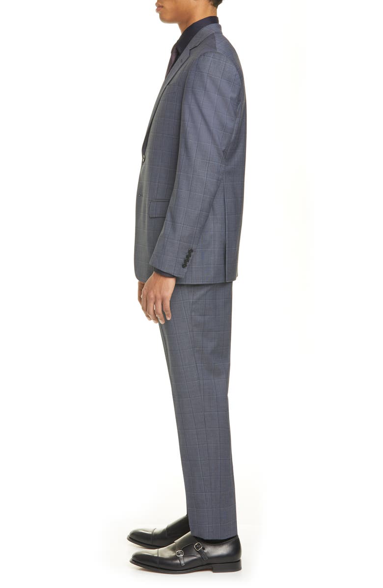 Emporio Armani G Line Trim Fit Windowpane Wool Suit, Alternate, color,