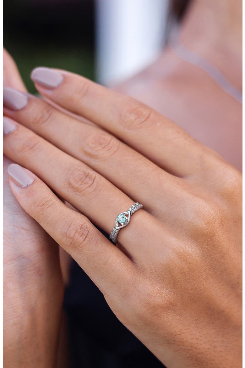 Sky Blue Topaz & White Sapphire Ring, Alternate, color, BLUE