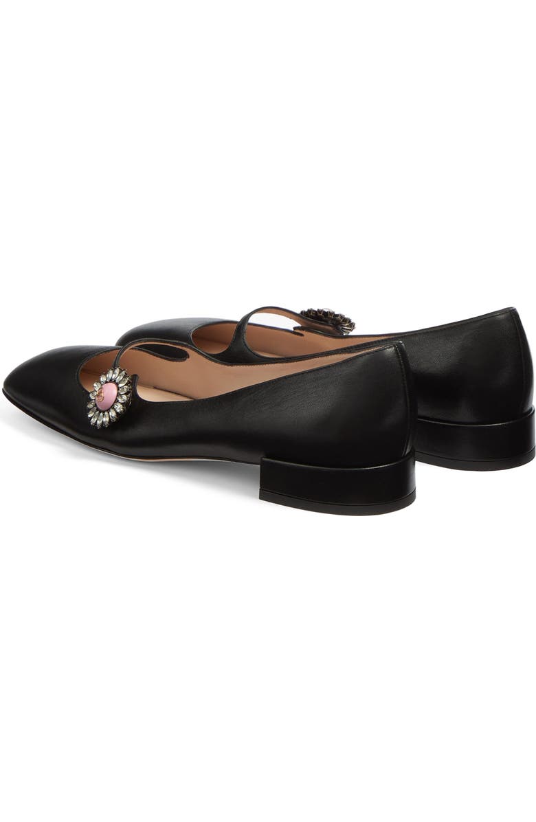Valentino Garavani Preshoes Ballerina Pump, Alternate, color, 9Tj Nero/Crystal/Rosa