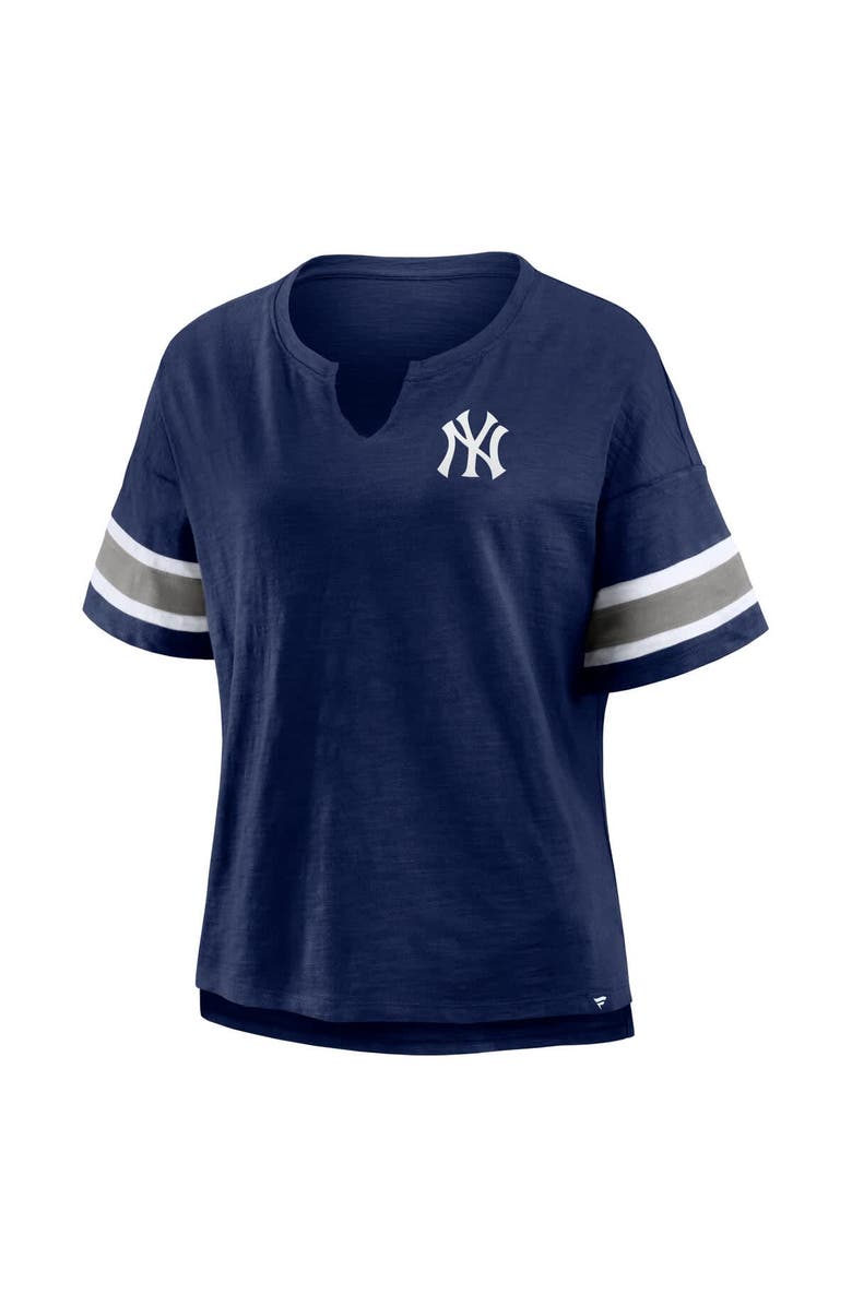 FANATICS Women's Fanatics Navy New York Yankees Curl Route T-Shirt, Alternate, color, Navy