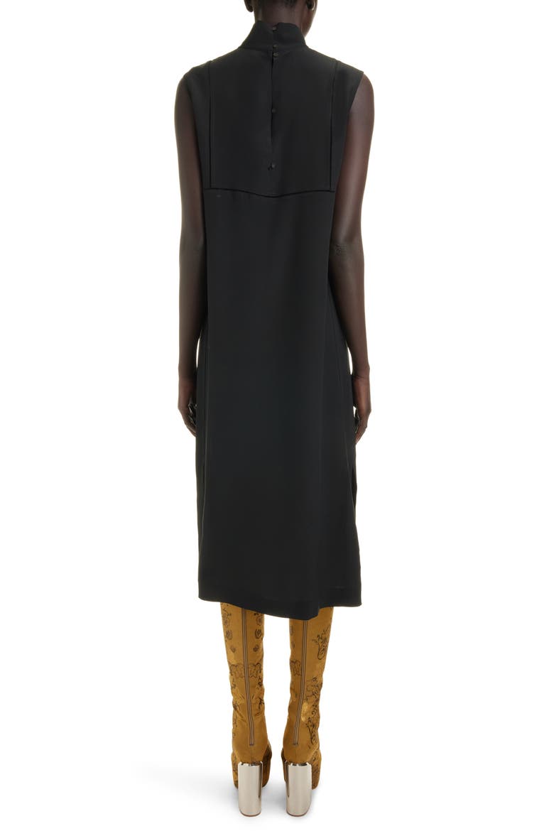 Daras Hemstitched Mock Neck Dress, Alternate, color, BLACK 900