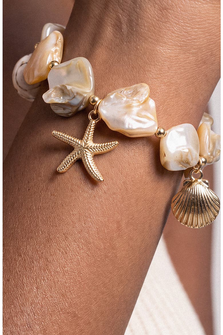 Vacation Shell Bracelet, Alternate, color, GOLD