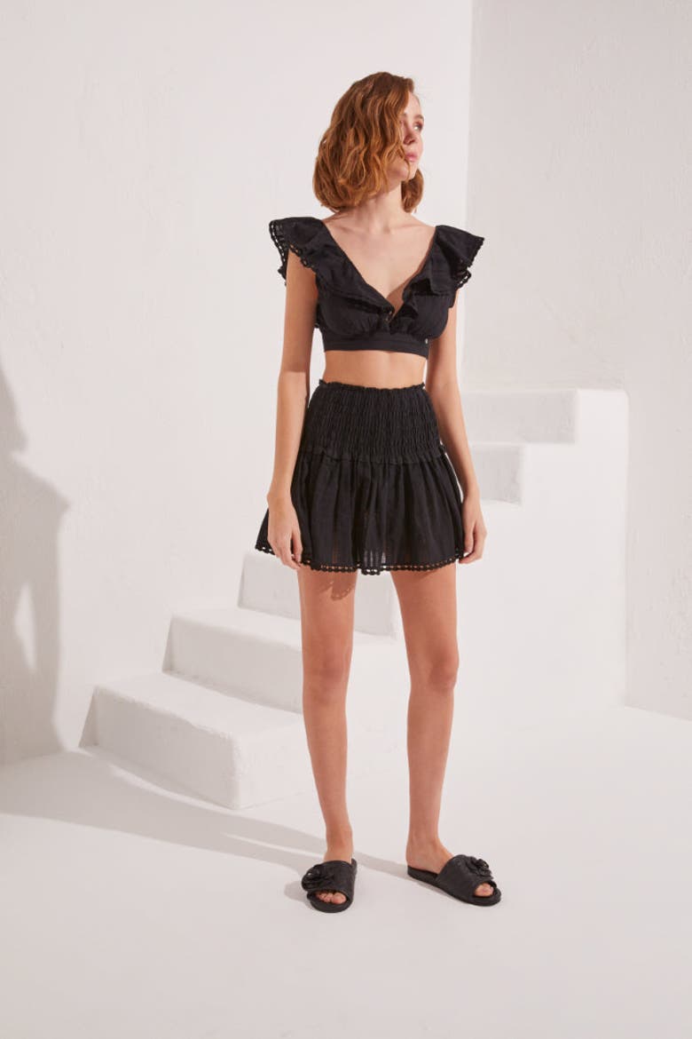 Muscha Mini Skirt, Alternate, color, Black