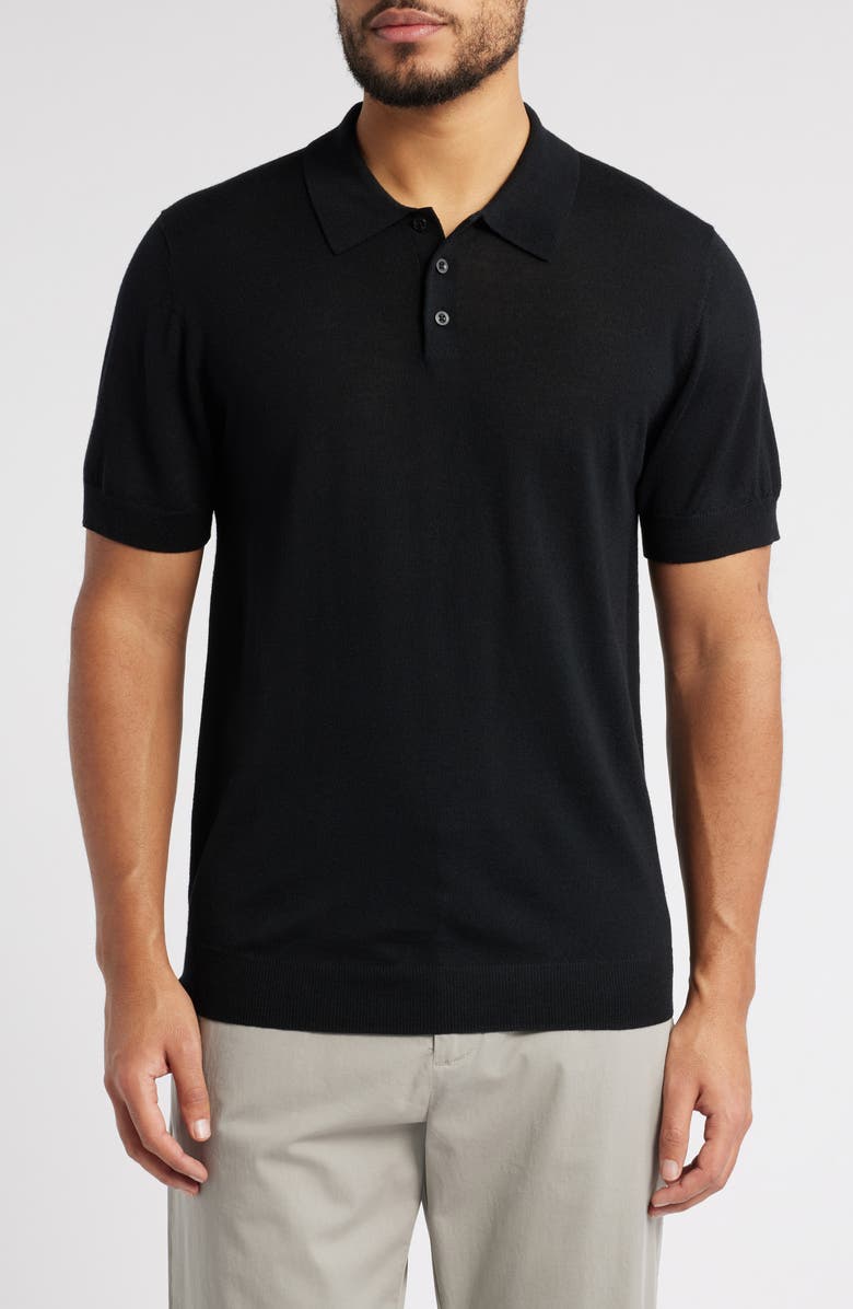 Nordstrom Merino Wool & Silk Polo Sweater, Main, color,
