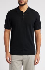 Nordstrom Merino Wool & Silk Polo Sweater