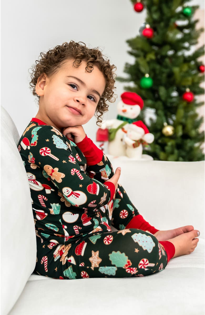 Laree + Co Scarlett Christmas Cookies 2-Piece Long Sleeve Set - Toddler, Alternate, color, Red
