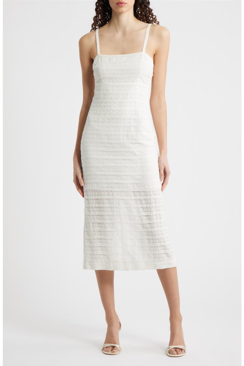 Verna Embroidered Lace Cotton Dress, Main, color, WHITE
