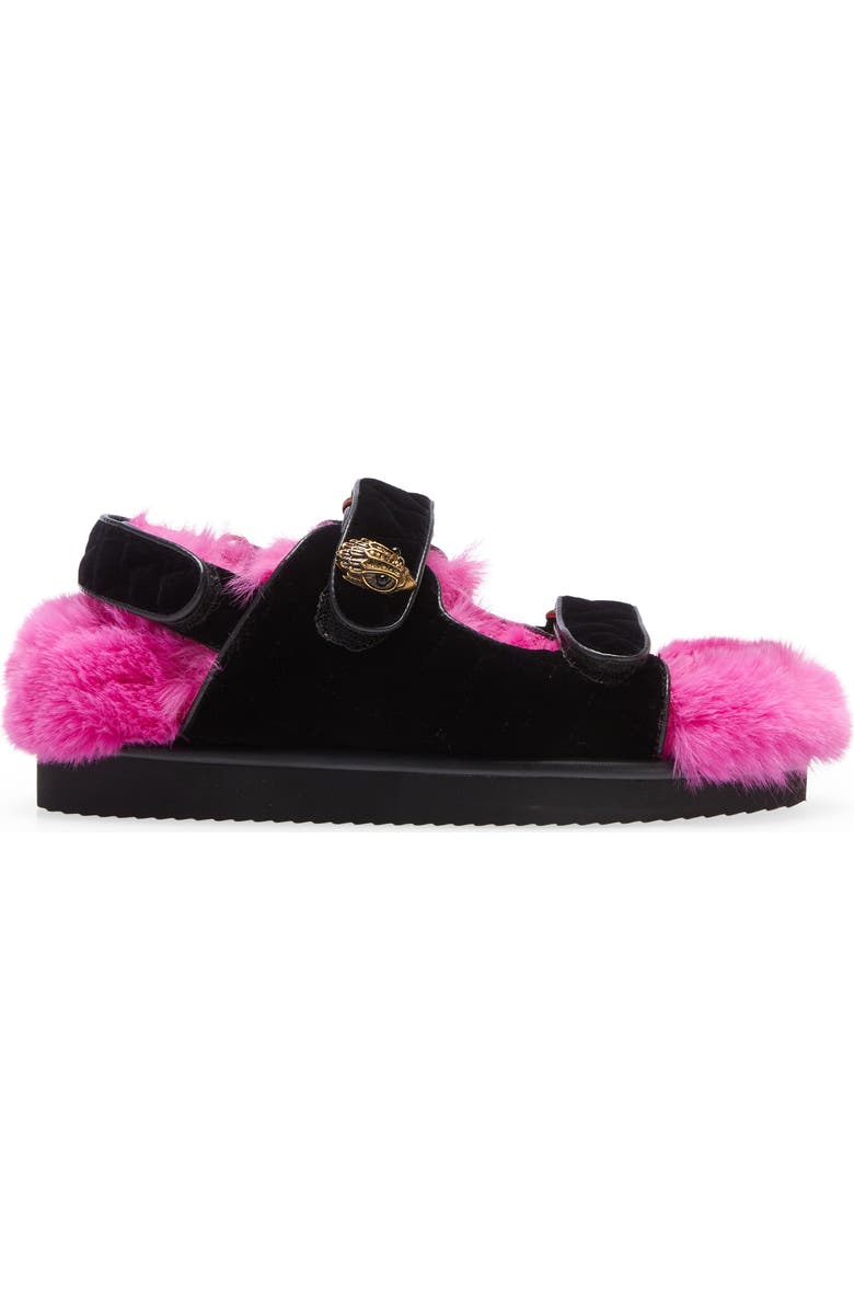 Kurt Geiger London Orson Faux Fur Slide Sandal, Alternate, color,
