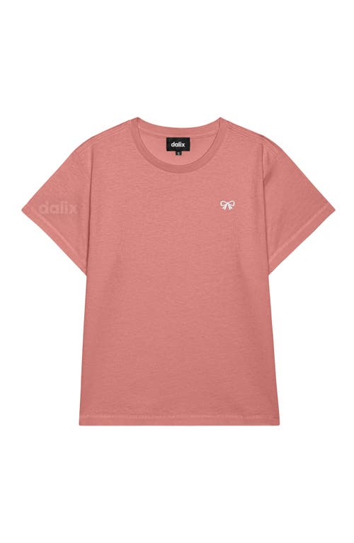 Dalix Womens Bow Lightweight High Waisted Tee In Pink