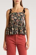 THE GREAT. The Dainty Floral Sleeveless Top