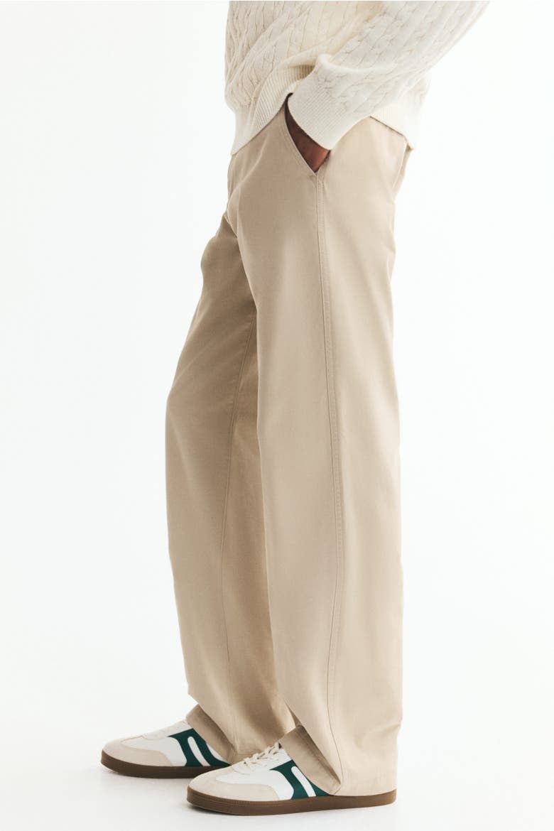 Relaxed-Fit Cotton Chinos, Alternate, color, Light beige