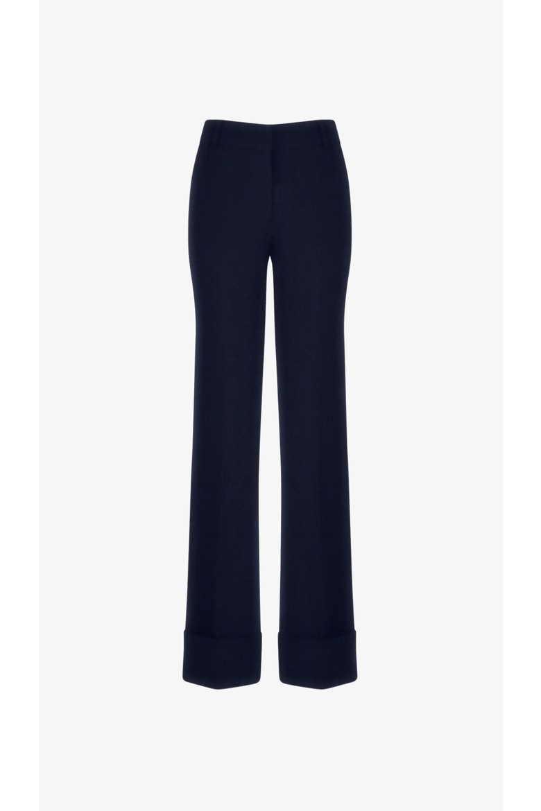 Wide Leg Cuffed Trouser, Alternate, color, Deep Navy