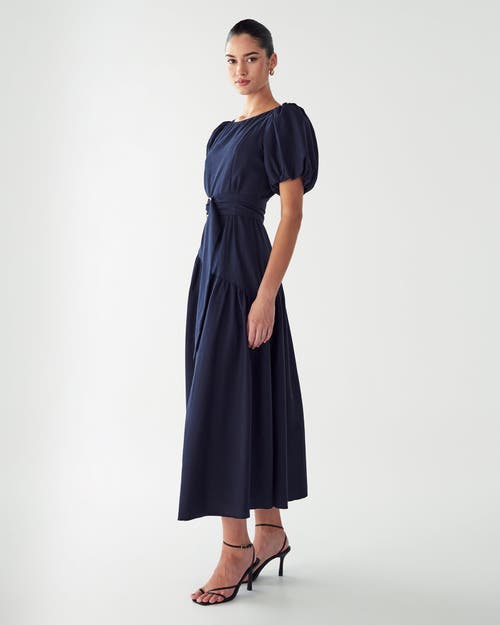 Willa Elona Midi Dress In Blue