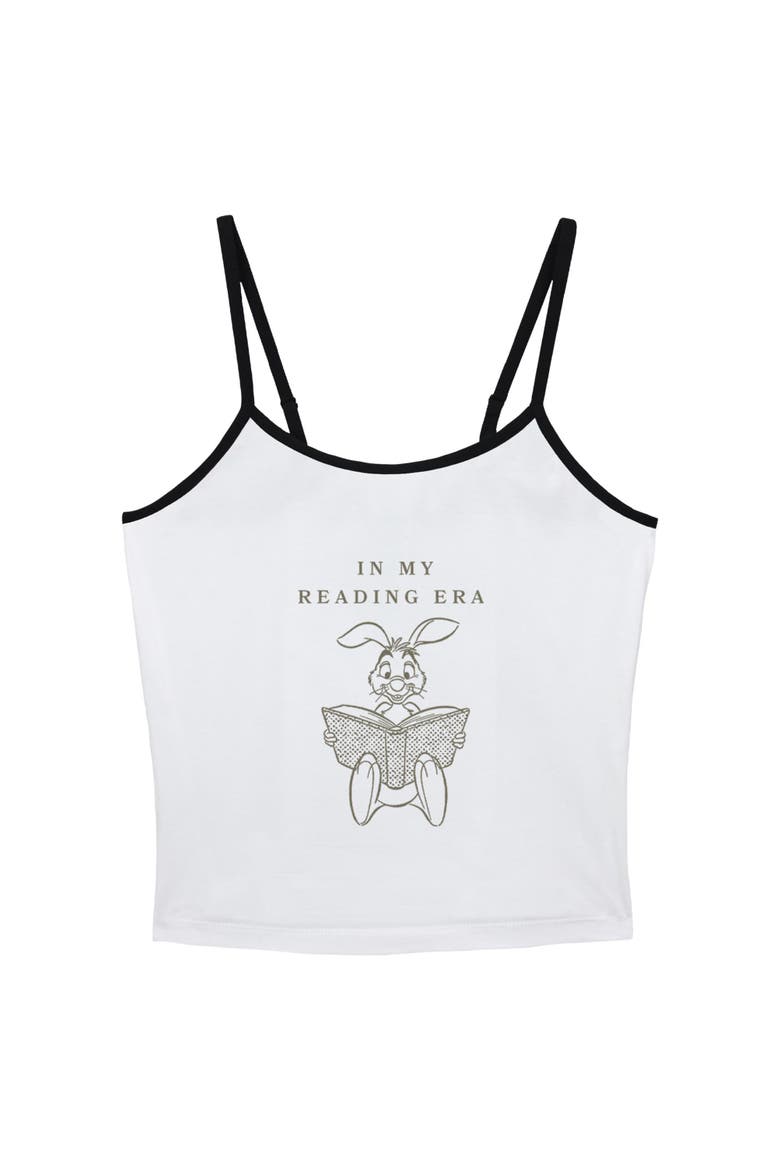 Junior's Rabbit In My Reading Era Tank Top, Main, color, White