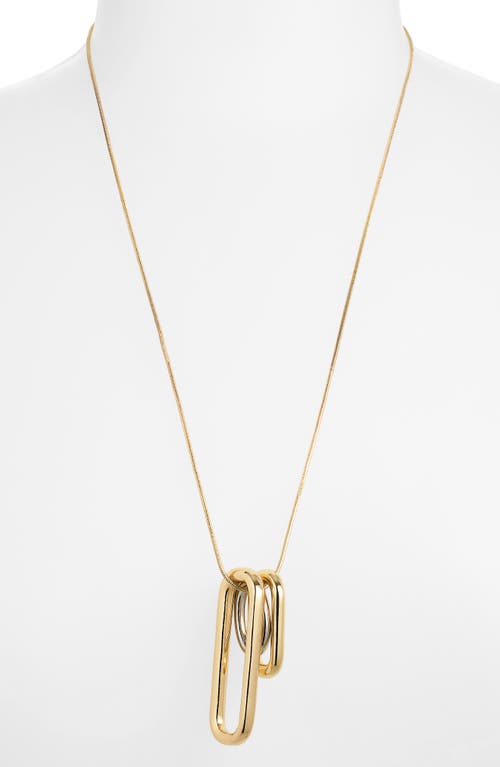 Nordstrom Collected Rings Slider Pendant Necklace In Gold- Rhodium