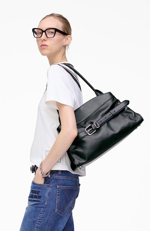 Marc Jacobs The Satchel Leather Shoulder Bag In Black