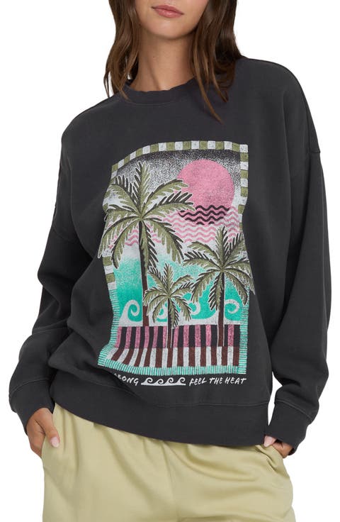 Echo Oversize Fleece Graphic Sweatshirt