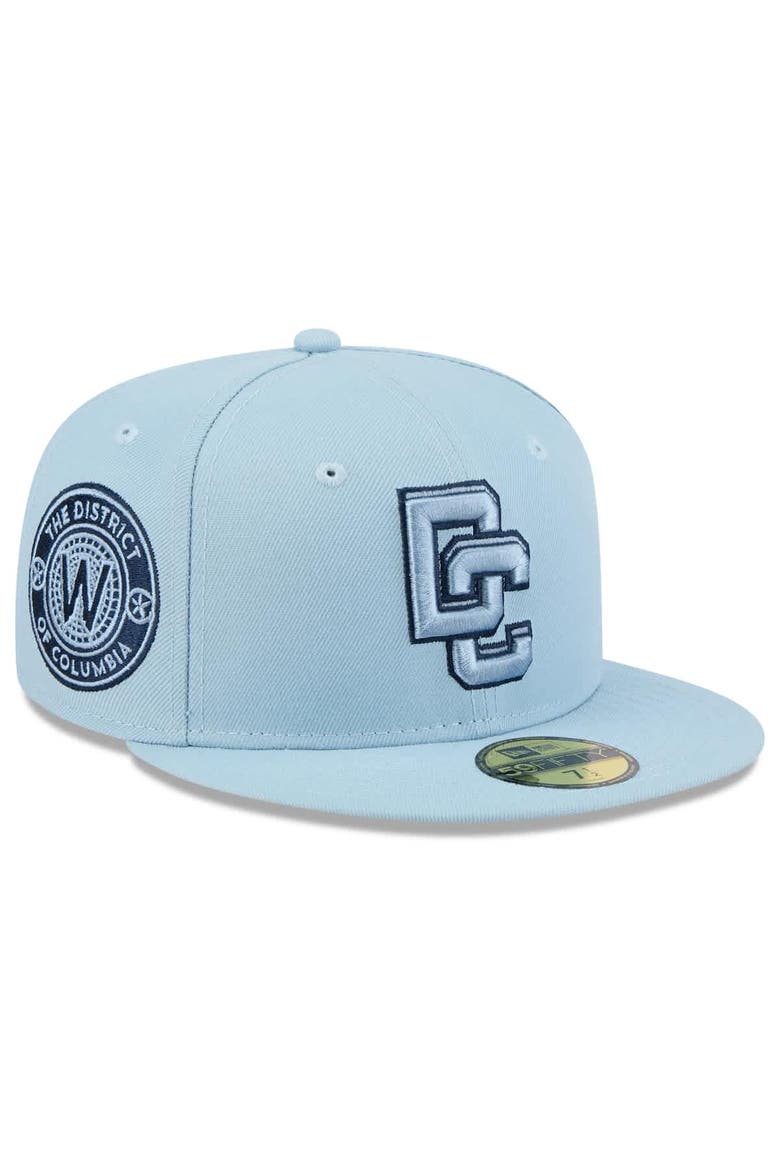 Men's New Era Light Blue Washington Nationals 2025 City Connect Fan Pack 59FIFTY Fitted Hat, Alternate, color, Light Blue