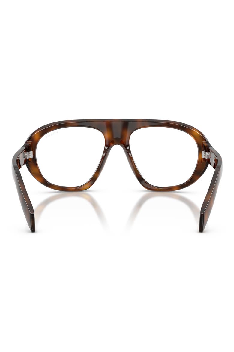 56mm Irregular Blue Light Blocking Glasses, Alternate, color, TORTOISE / CLEAR BLUE LIGHT
