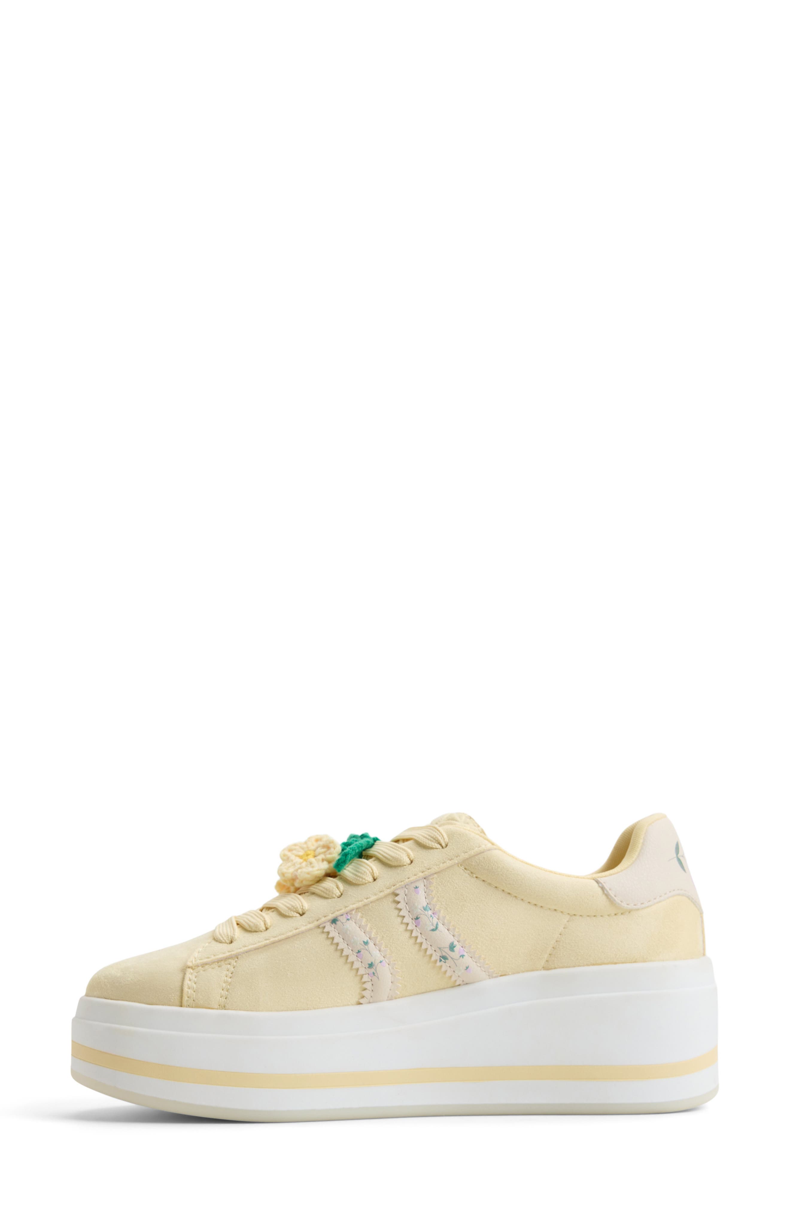 ALDO Paotlan Platform Wedge Sneaker, Alternate, color, Light Yellow