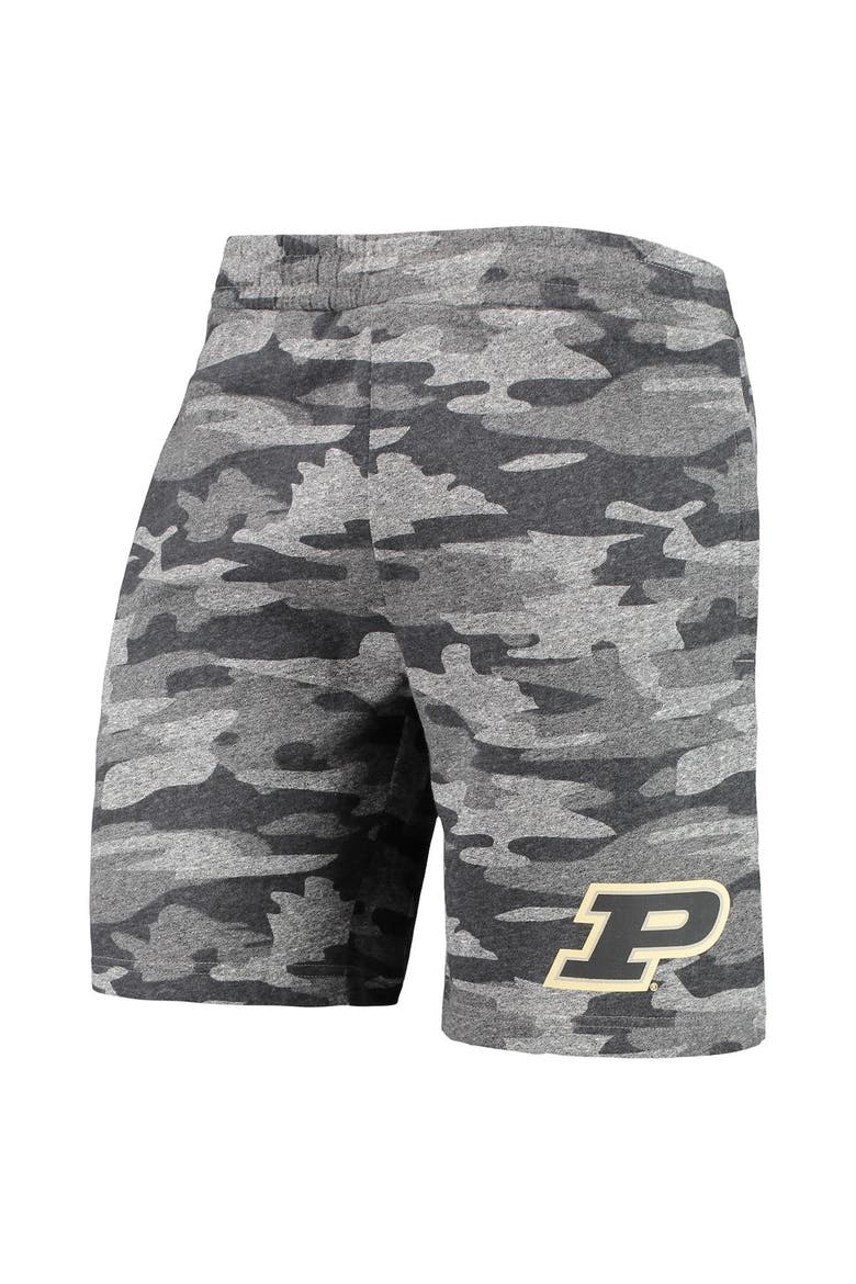 Men's Concepts Sport Charcoal/Gray Purdue Boilermakers Camo Backup Terry Jam Lounge Shorts, Alternate, color, Charcoal