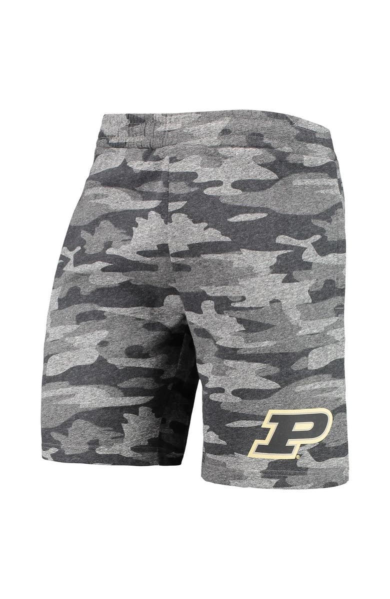 CONCEPTS SPORT Men's Concepts Sport Charcoal/Gray Purdue Boilermakers Camo Backup Terry Jam Lounge Shorts, Alternate, color, Charcoal
