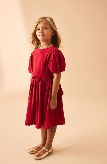 Kids' Bow Accent Satin Party Dress