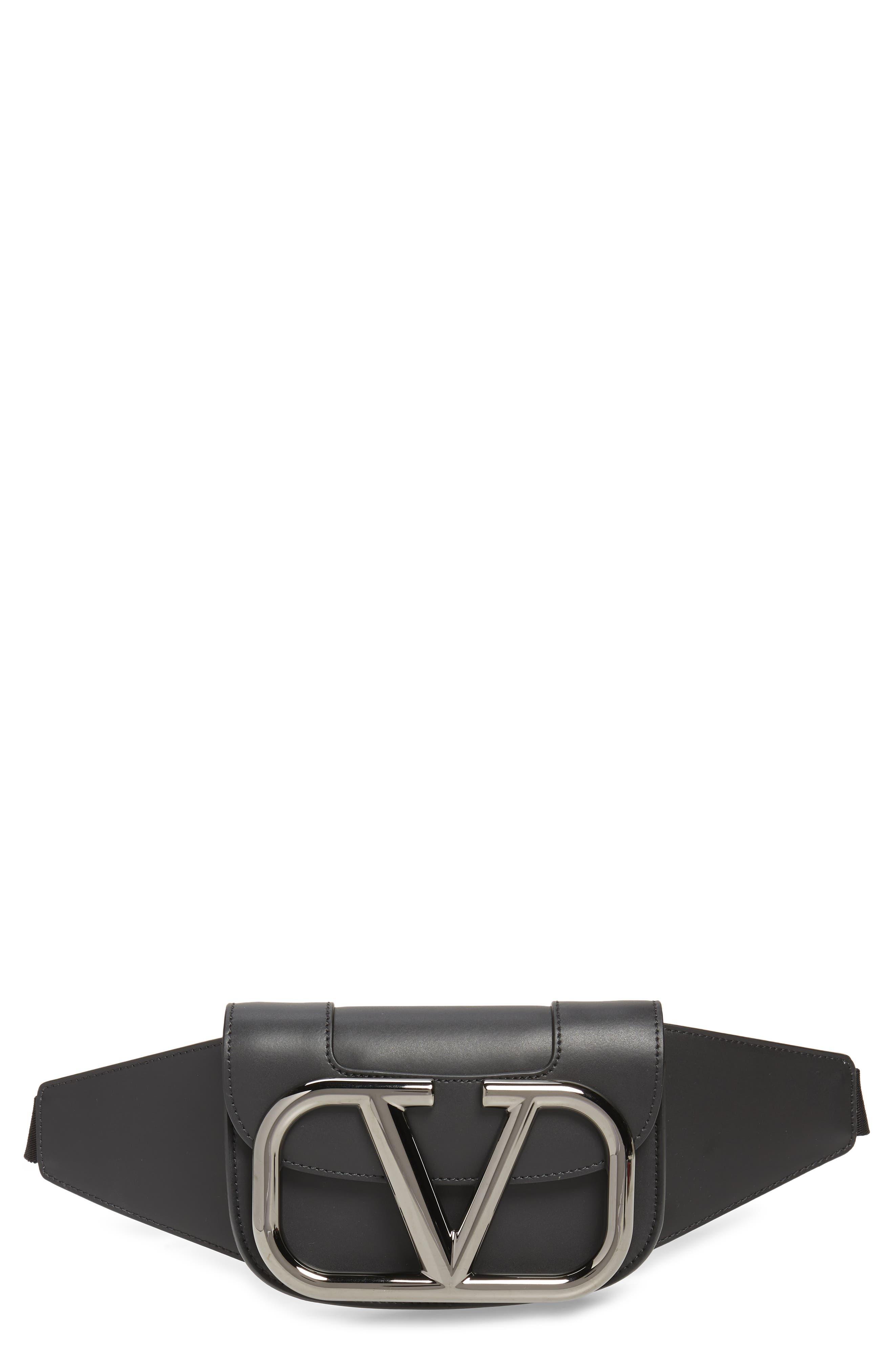 Valentino Garavani Valentino Supervee Leather Belt Bag, Main, color, 