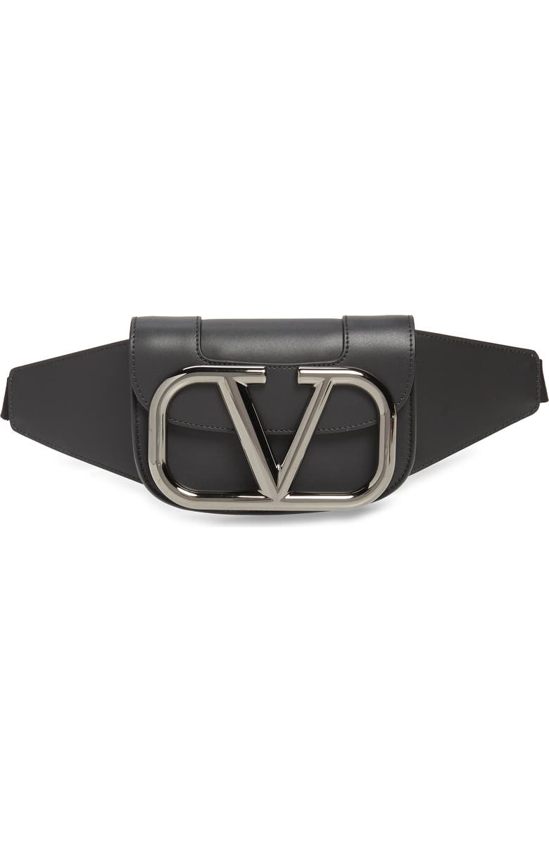 Valentino Garavani Valentino Supervee Leather Belt Bag, Main, color,