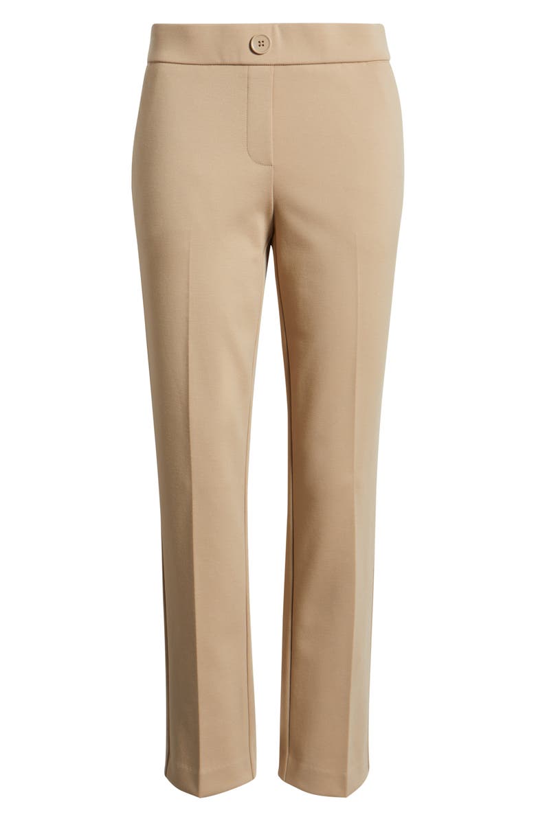 AK ANNE KLEIN Straight Leg Pull-On Pants, Alternate, color, Latte