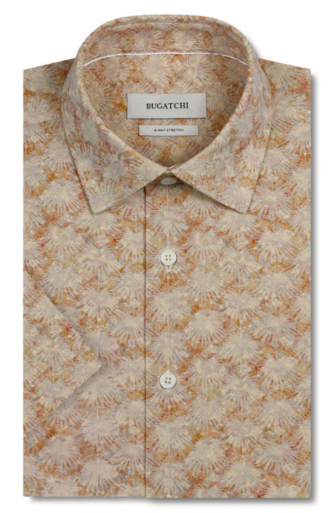 Miles OoohCotton® Print Short Sleeve Button-Up Shirt