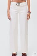 MANGO TEEN Buckle Low Rise Wide Leg Cargo Jeans