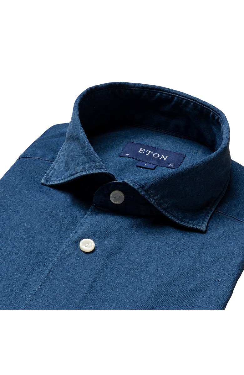 Eton Contemporary Fit Chambray Shirt, Alternate, color,