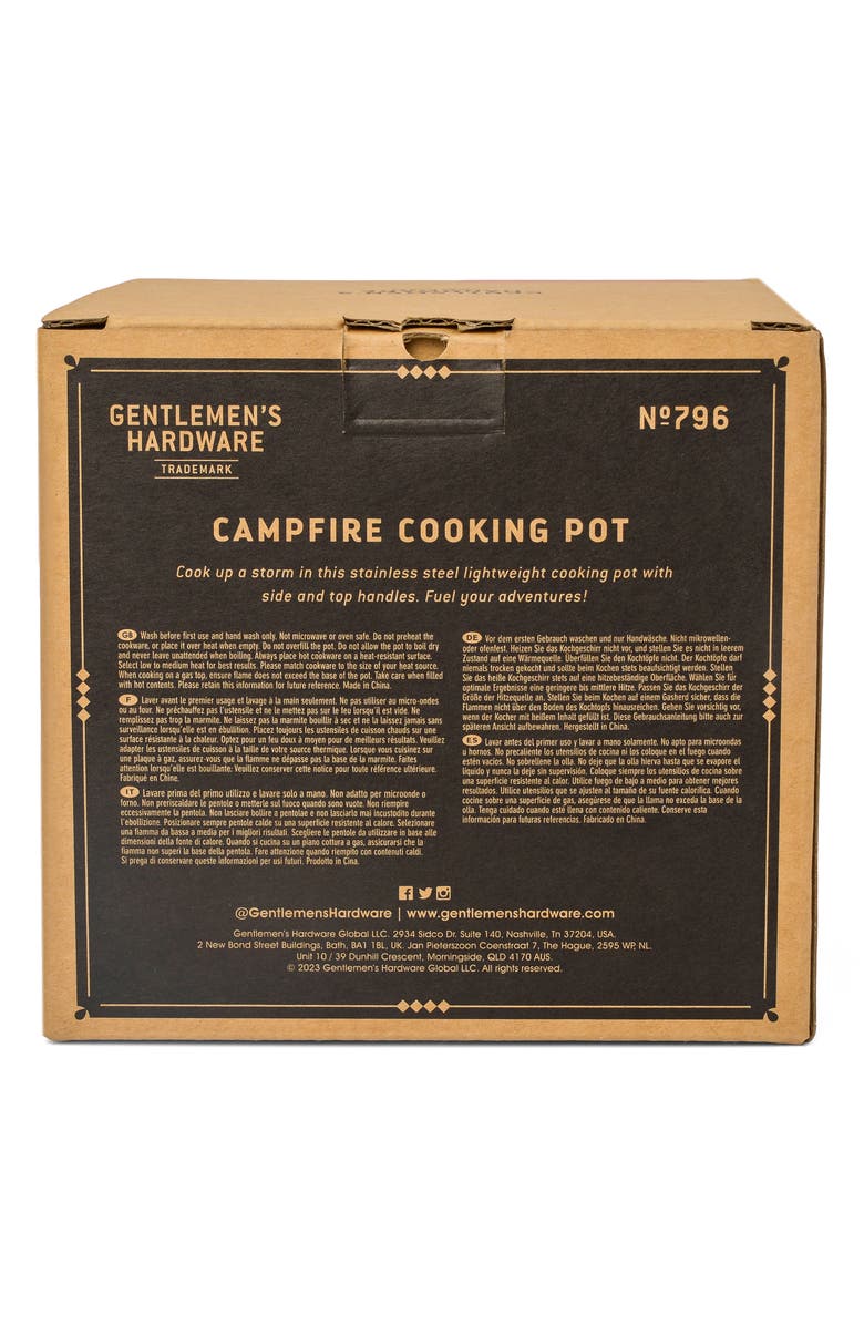 Gentlemen's Hardware Campfire Cooking Pot, Alternate, color,