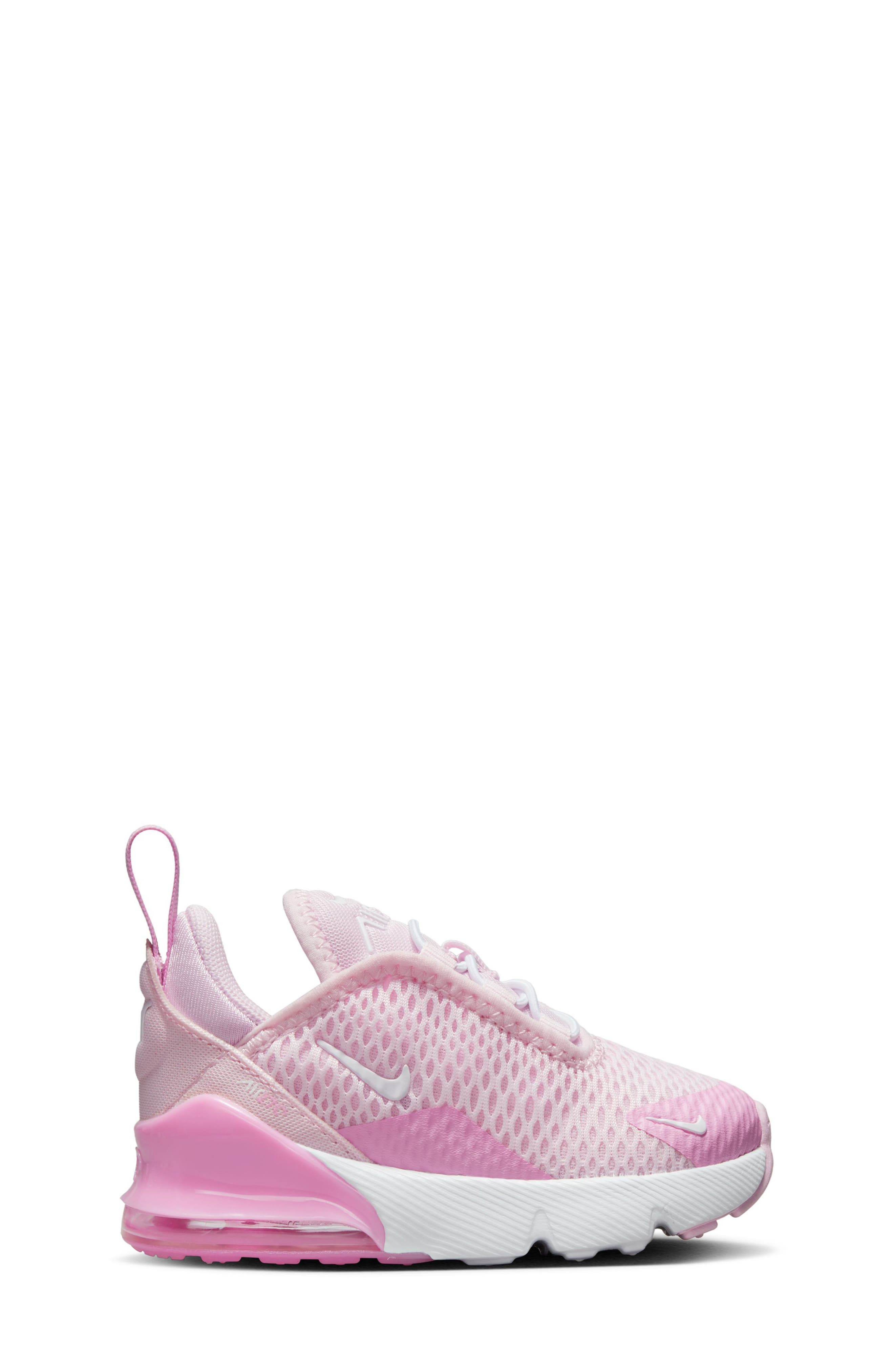 Kids' Air Max 270 Sneaker, Alternate, color, PINK FOAM / WHITE/ PINK RISE