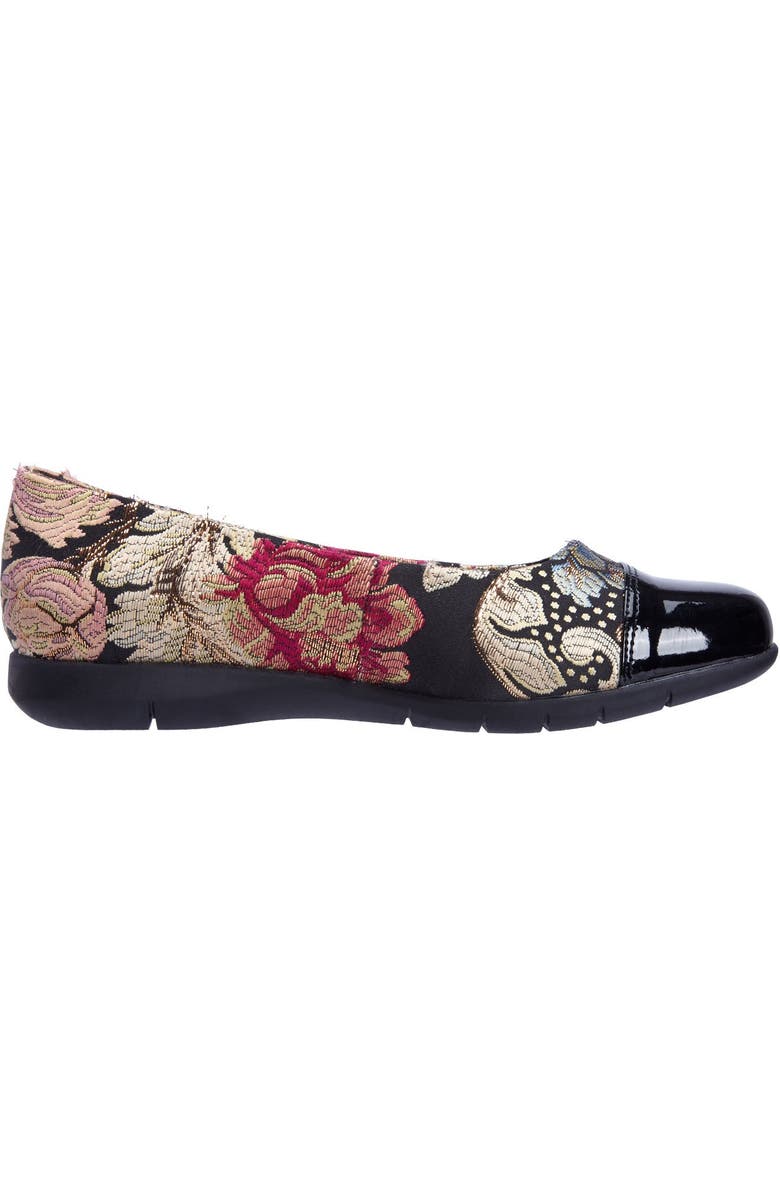 Comfortview The Fay Slip On Flat, Alternate, color, Floral Metallic