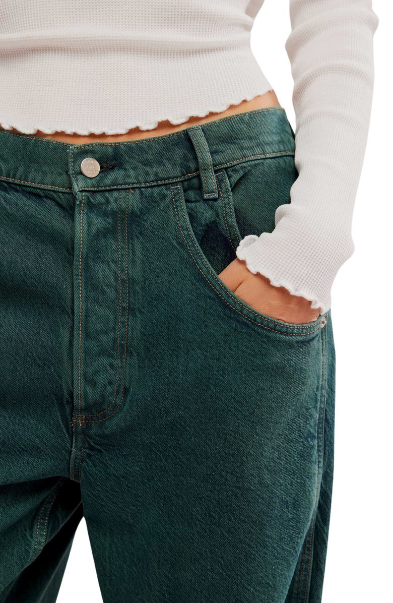 Free People Final Countdown Cuffed Wide Leg Jeans, Alternate, color,