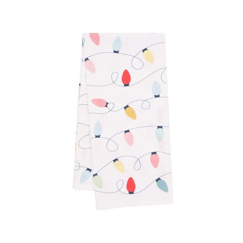 Boho Christmas Tree Lights Towel