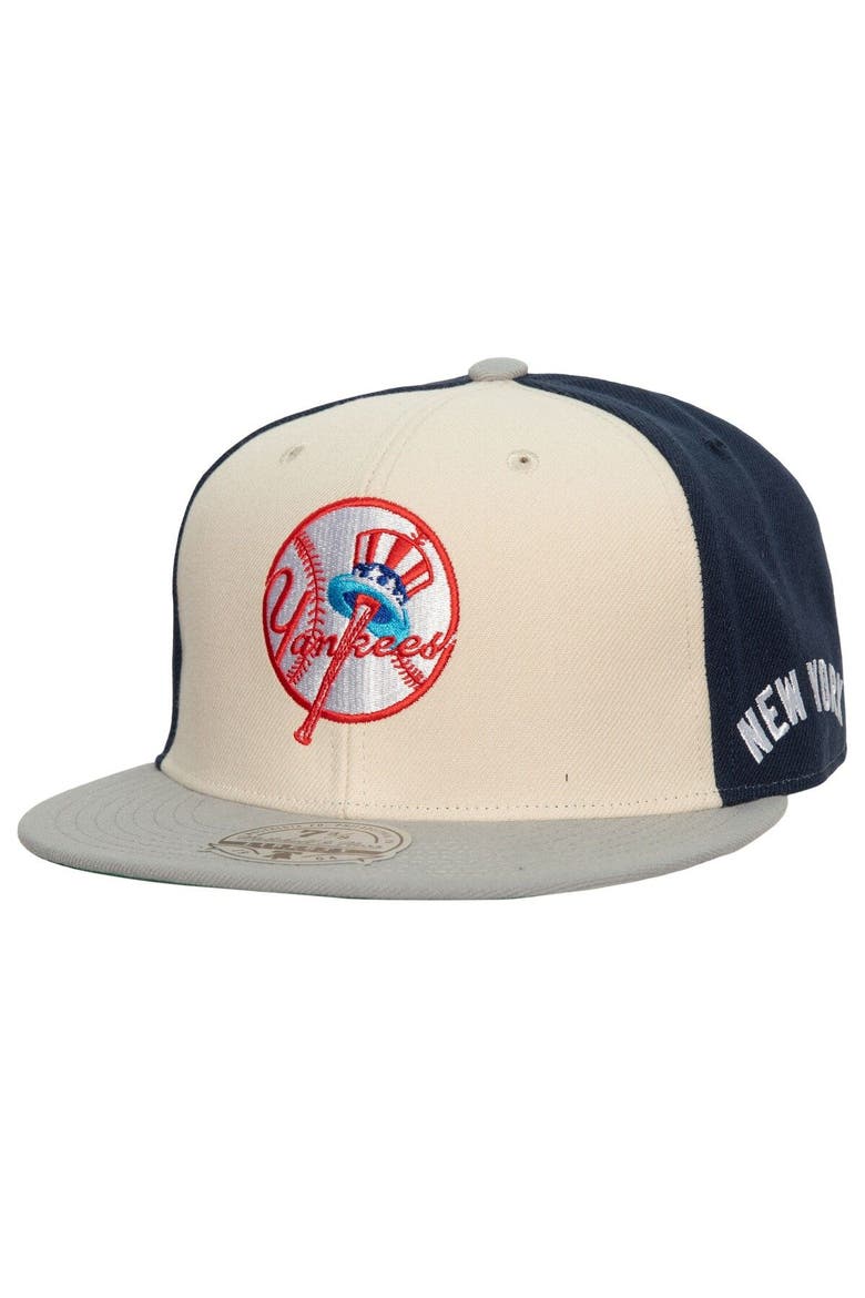 Men's Mitchell & Ness Cream/Gray New York Yankees Yankee Stadium 50th Anniversary Homefield Fitted Hat, Main, color, Cream