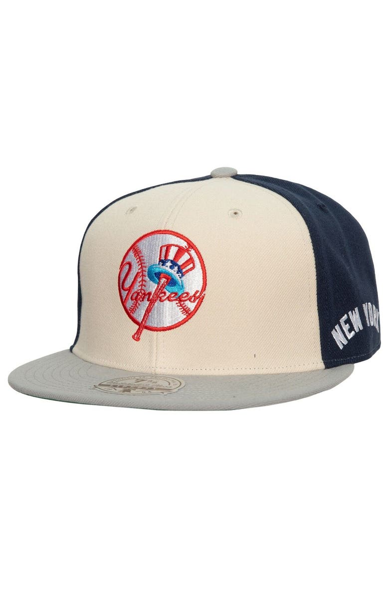 Mitchell & Ness Men's Mitchell & Ness Cream/Gray New York Yankees Yankee Stadium 50th Anniversary Homefield Fitted Hat, Main, color, Cream