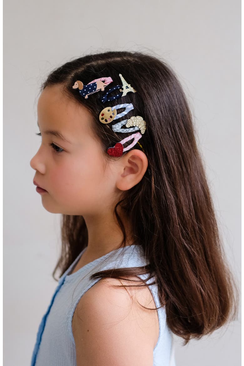 Kids' Paris Assorted 5-Pack Mini Hair Clips, Alternate, color, GOLD